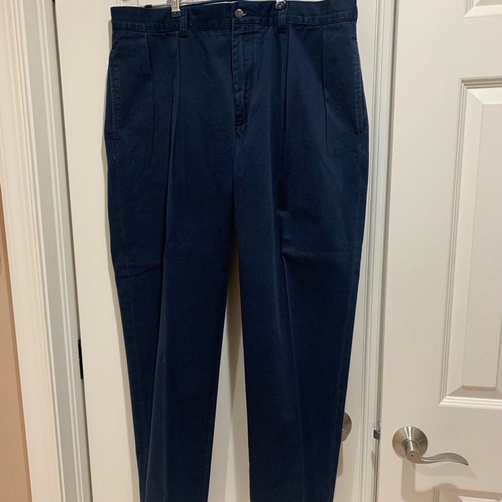 Polo by Ralph Lauren Navy Pleated Chino Pant